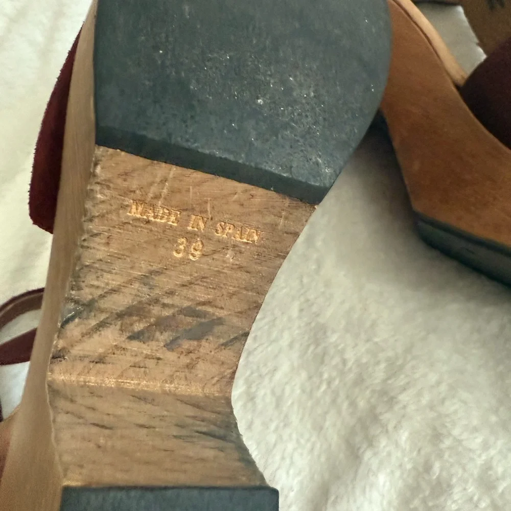 Free People Ceder Clogs in Maroon